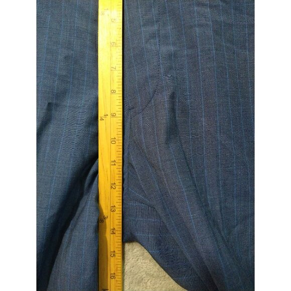 Brooks Brothers Dress Pants Mens 42x36 Blue Wool Mohair Blend Regent Fit Flat - Picture 4 of 9